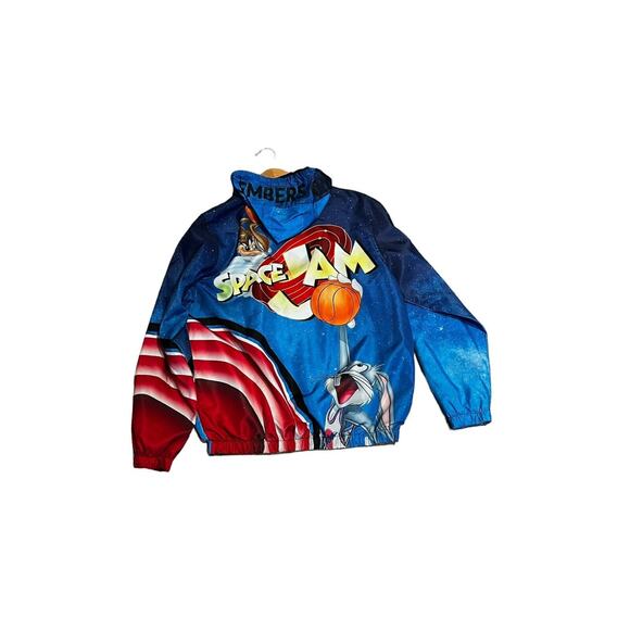 SPACE JAM Tune Squad Sz L REVERSIBLE Mesh Jacket Basketball LOONEY TUNES - Picture 2 of 3